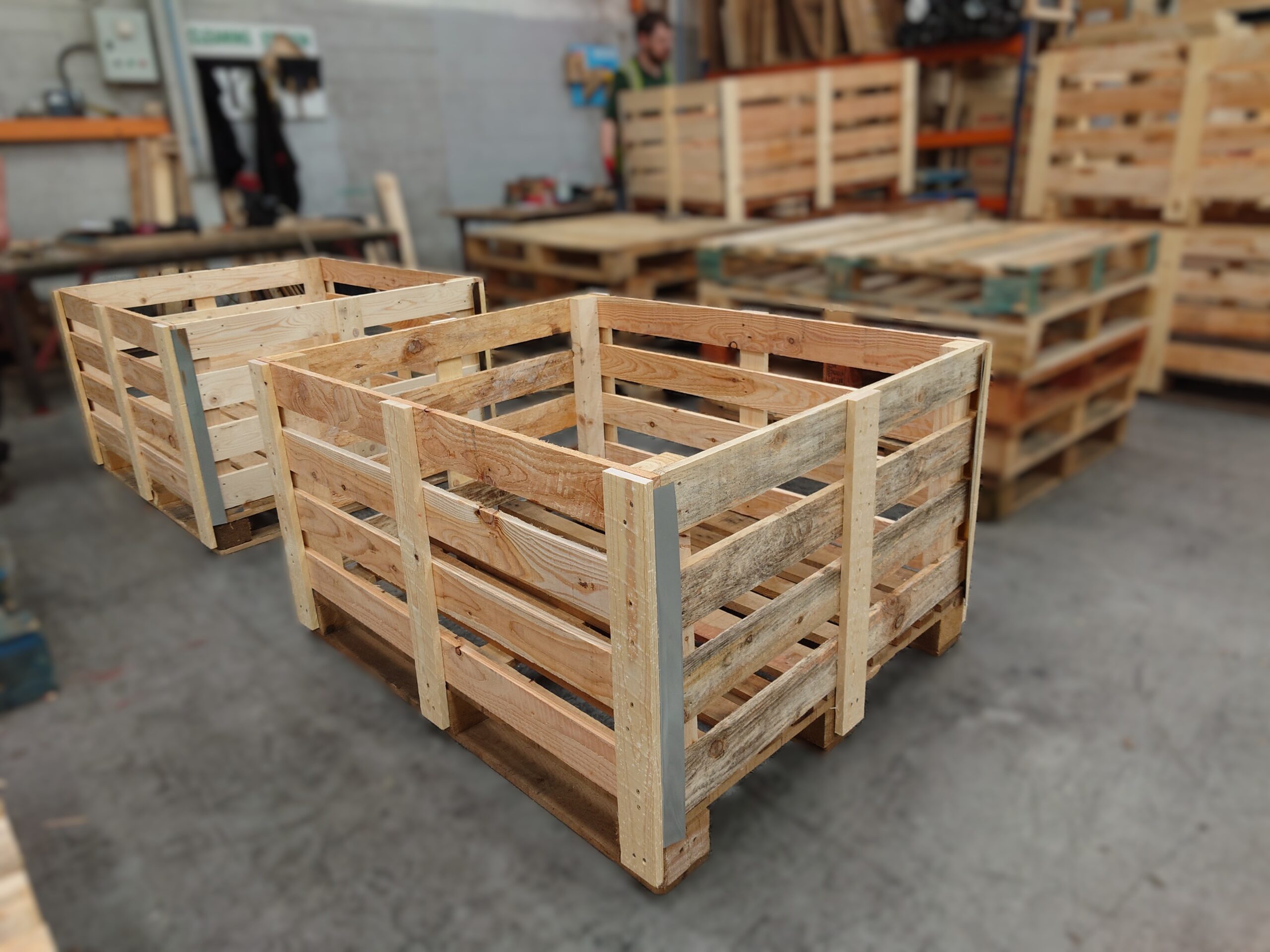 Slatted Timber Crates